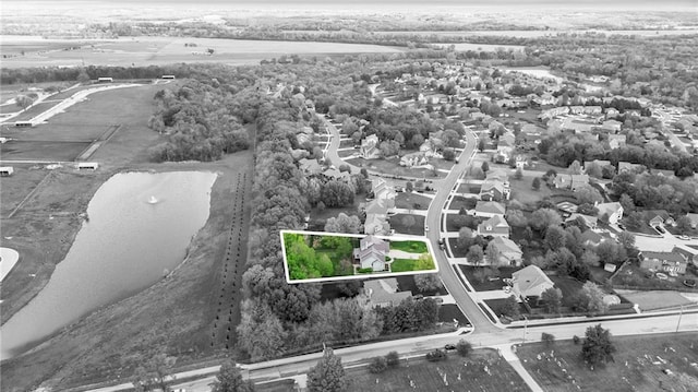 aerial view featuring a residential view