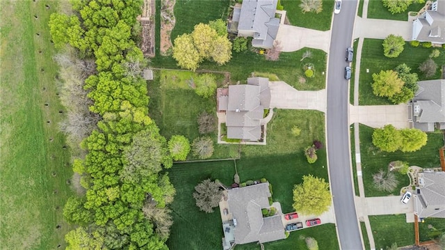 bird's eye view with a residential view