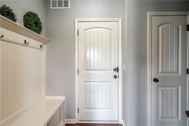 mudroom featuring visible vents