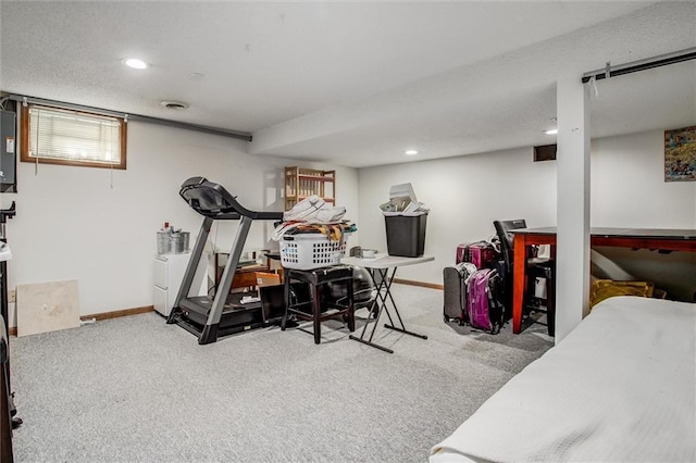 5103 S Shrank Ave, Independence, MO 64055 - exercise area with carpet floors, baseboards, and recessed lighting