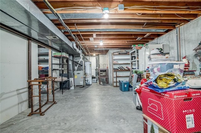 5103 S Shrank Ave, Independence, MO 64055 - unfinished below grade area with gas water heater