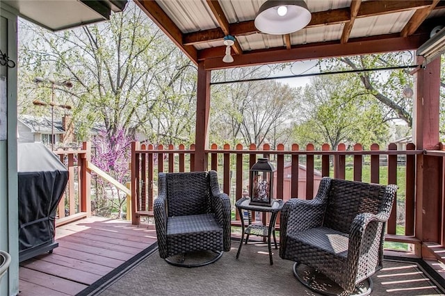 5103 S Shrank Ave, Independence, MO 64055 - view of wooden terrace