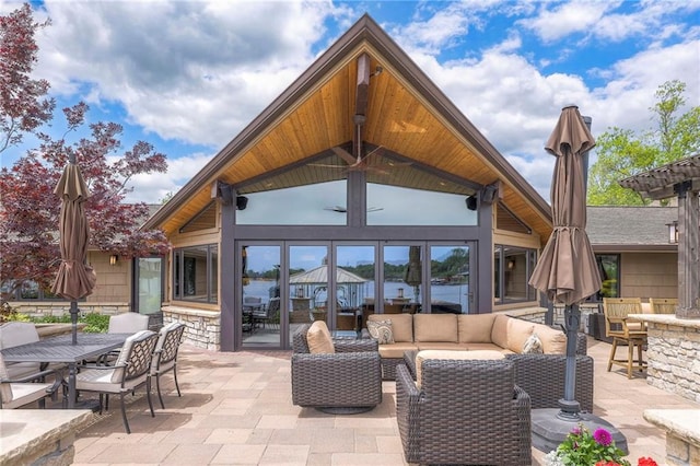 101 Algonquin Dr, Lake Winnebago, MO 64034 - view of patio / terrace featuring an outdoor hangout area and outdoor dining space
