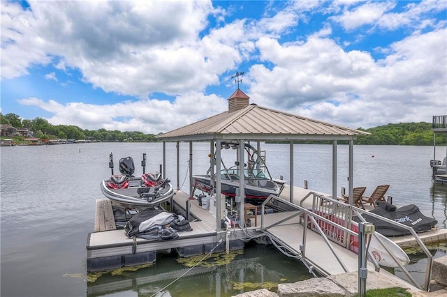 101 Algonquin Dr, Lake Winnebago, MO 64034 - dock with a water view and boat lift