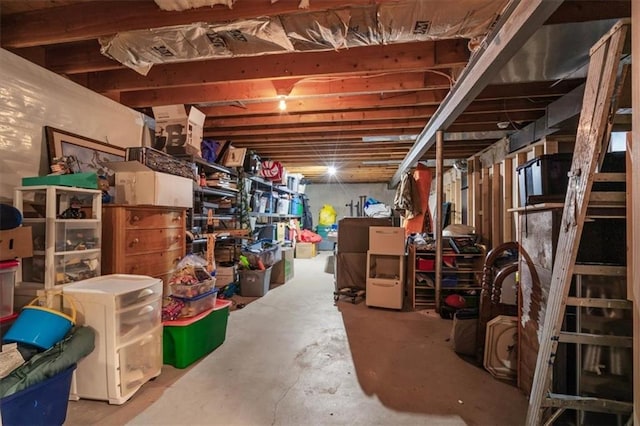 view of storage area