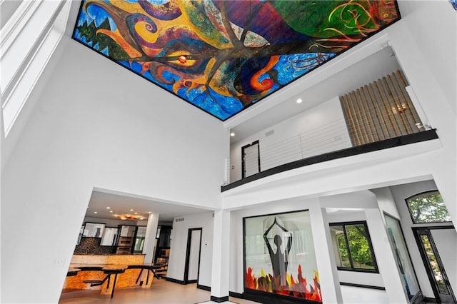 11273 S Lakecrest Dr, Olathe, KS 66061 - lobby with a high ceiling and recessed lighting