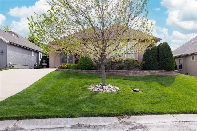 view of front of property with a front yard