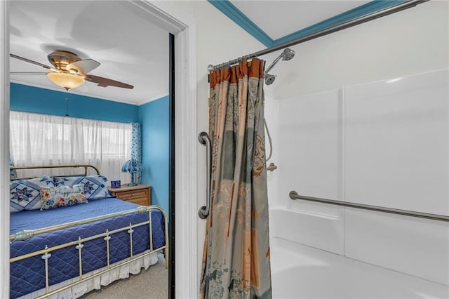 bedroom with ceiling fan