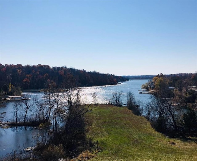 518 SW Lakeside Dr, La Cygne, KS 66040 - water view featuring a heavily wooded area
