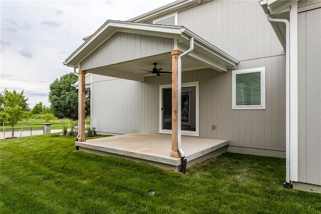 16827 W 164th Ter, Olathe, KS 66062 - back of property featuring ceiling fan and a patio