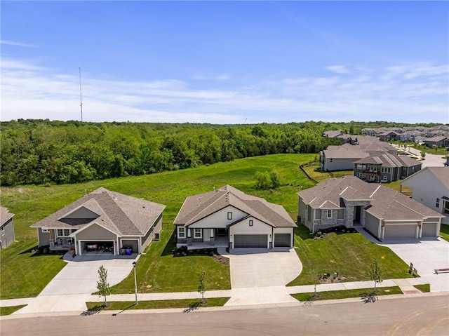 19389 W 114th Ter, Olathe, KS 66061 - aerial view of residential area with a forest