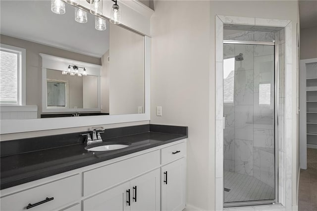 19389 W 114th Ter, Olathe, KS 66061 - full bath featuring a marble finish shower and vanity