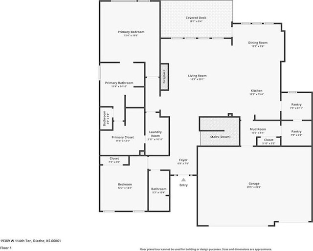 19389 W 114th Ter, Olathe, KS 66061 - floor plan / room layout
