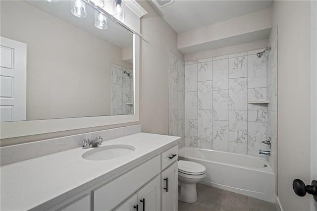 19389 W 114th Ter, Olathe, KS 66061 - bathroom with vanity, tile patterned floors, and washtub / shower combination