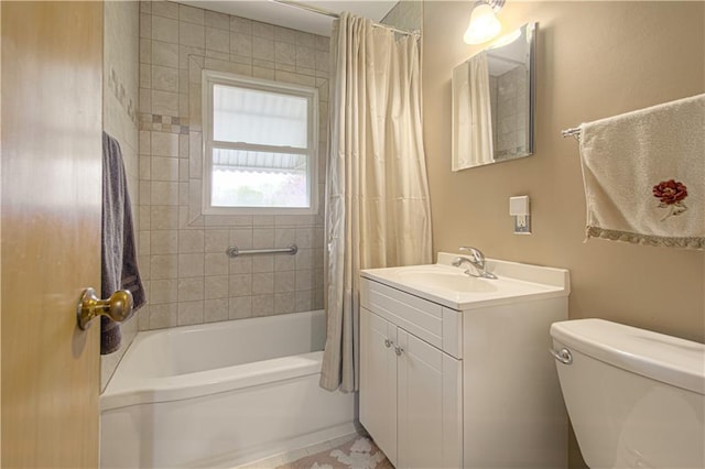 435 NE 41st Ter, Kansas City, MO 64116 - full bath with toilet, shower / bathtub combination with curtain, and vanity