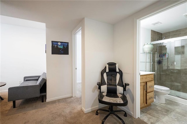 1423 SW Fairfax Rd, Lees Summit, MO 64083 - sitting room with baseboards and light carpet