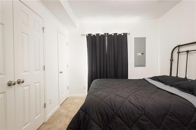 1423 SW Fairfax Rd, Lees Summit, MO 64083 - bedroom with electric panel and light carpet