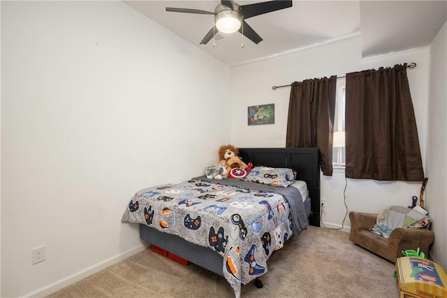 1423 SW Fairfax Rd, Lees Summit, MO 64083 - carpeted bedroom featuring baseboards and a ceiling fan