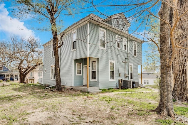 view of front of house with cooling unit