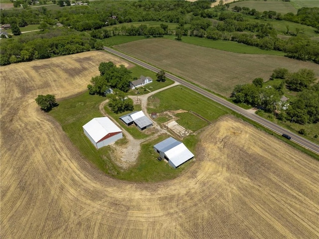 4933 SE Stubbs Rd, Tecumseh, KS 66542 - aerial view of property and surrounding area featuring rural landscape