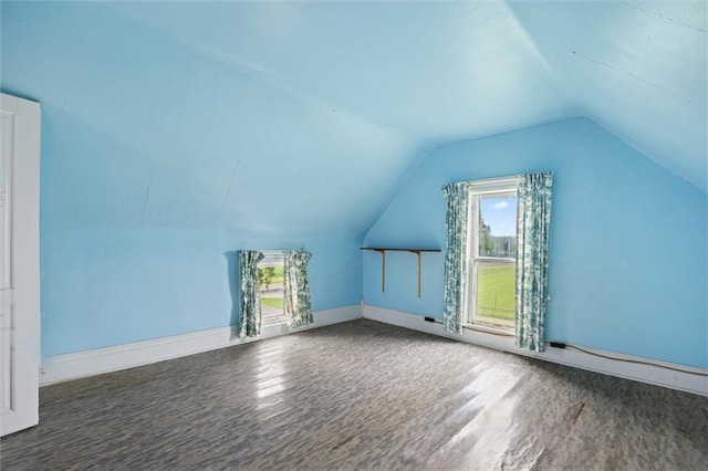 4933 SE Stubbs Rd, Tecumseh, KS 66542 - additional living space featuring wood finished floors and lofted ceiling