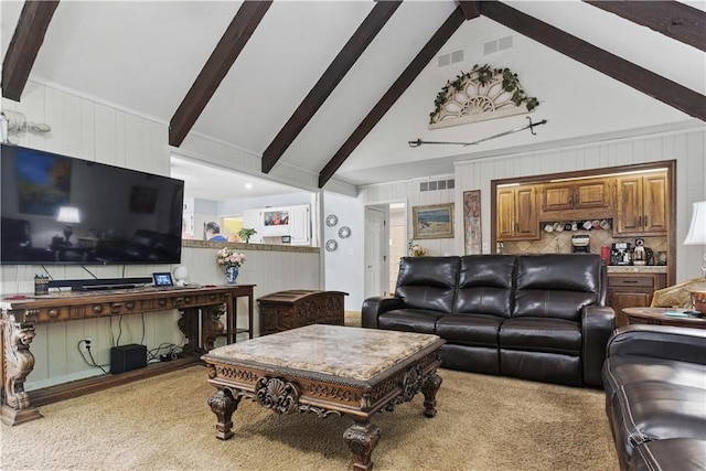 16524 Horton St, Stilwell, KS 66085 - carpeted living room featuring wooden walls