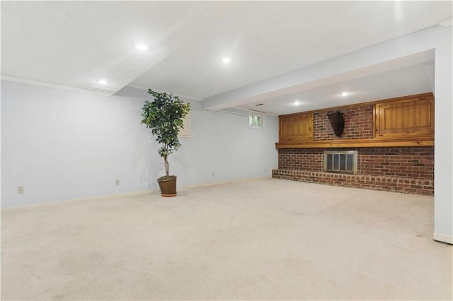 16524 Horton St, Stilwell, KS 66085 - unfurnished living room featuring recessed lighting, carpet, and baseboards