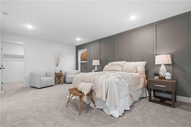 1808 SW 3rd St, Lees Summit, MO 64081 - bedroom featuring a decorative wall, light carpet, and recessed lighting