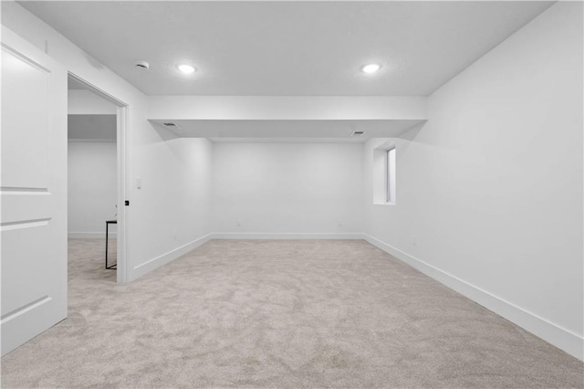 1808 SW 3rd St, Lees Summit, MO 64081 - finished basement with light carpet and recessed lighting