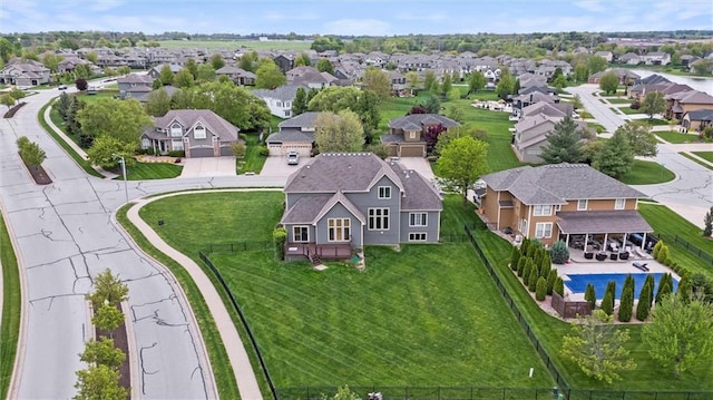 aerial view featuring a residential view