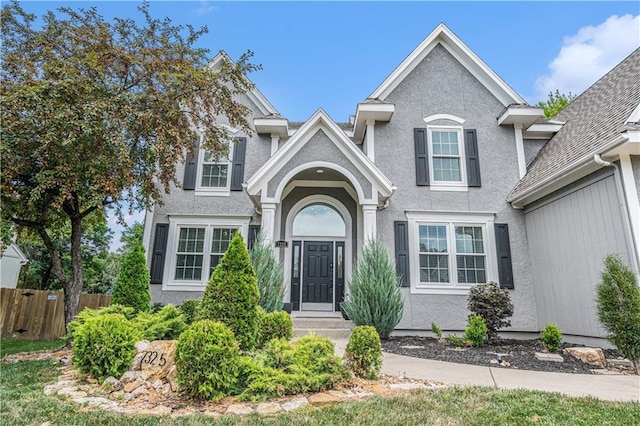 7325 Oakview St, Shawnee, KS 66216 - traditional-style home featuring stucco siding