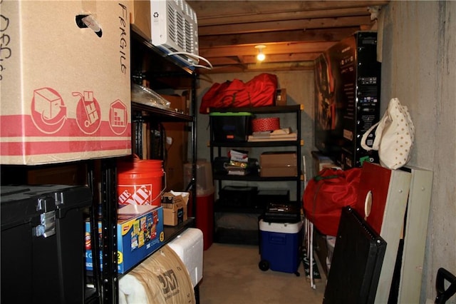 view of storage area