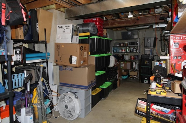 view of storage room