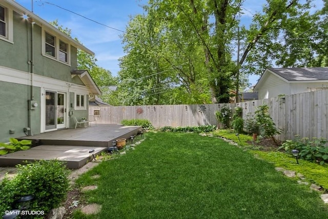 5825 Rockhill Rd, Kansas City, MO 64110 - view of yard with a deck