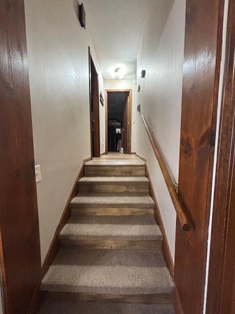 staircase with baseboards