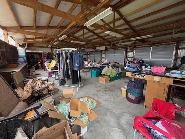 garage featuring metal wall