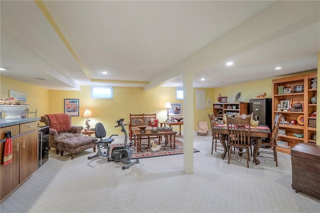 220 NW Aspen St, Lees Summit, MO 64064 - game room featuring recessed lighting and light colored carpet