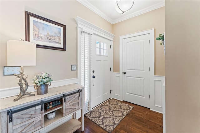 11481 S Waterford Dr, Olathe, KS 66061 - foyer entrance with crown molding and wood finished floors