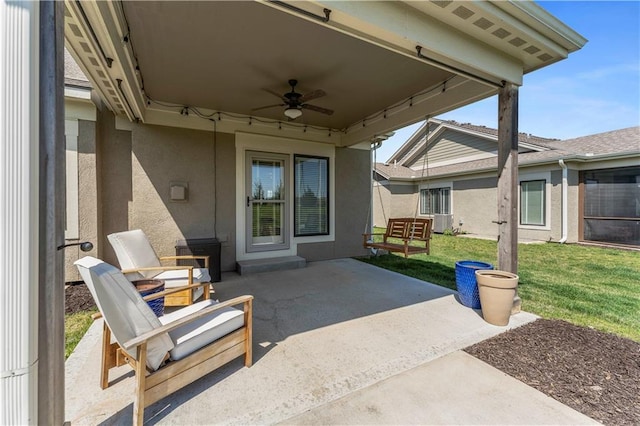 11481 S Waterford Dr, Olathe, KS 66061 - view of patio / terrace featuring ceiling fan