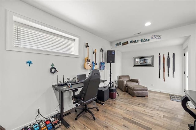 2428 W 179th St, Overland Park, KS 66085 - office area featuring wood finished floors, baseboards, and recessed lighting