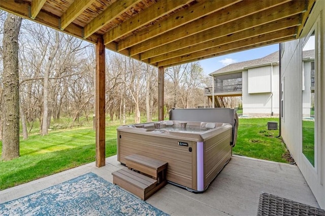 2428 W 179th St, Overland Park, KS 66085 - view of patio featuring a hot tub