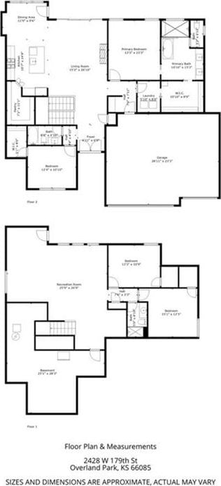 2428 W 179th St, Overland Park, KS 66085 - home floor plan