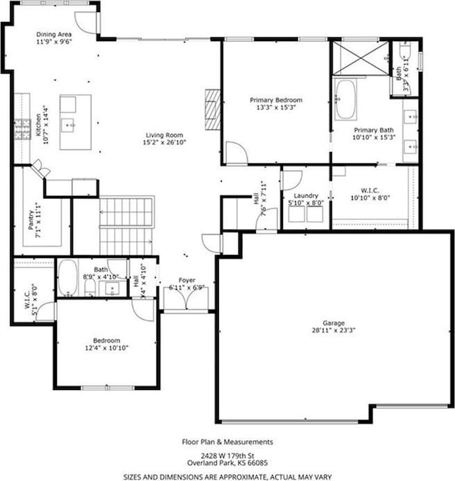 2428 W 179th St, Overland Park, KS 66085 - room layout