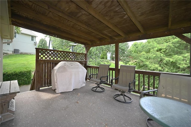 2406 NE 78th Ter, Kansas City, MO 64118 - view of patio / terrace featuring area for grilling and central AC