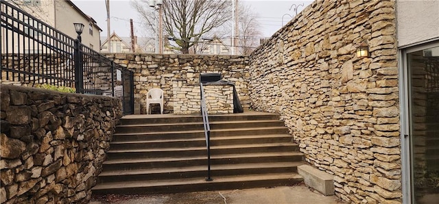 view of stairway