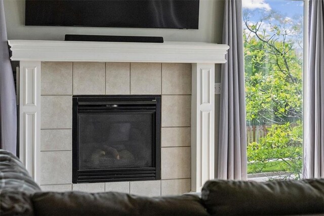 2357 SW Current Ct, Lees Summit, MO 64082 - room details with a tile fireplace