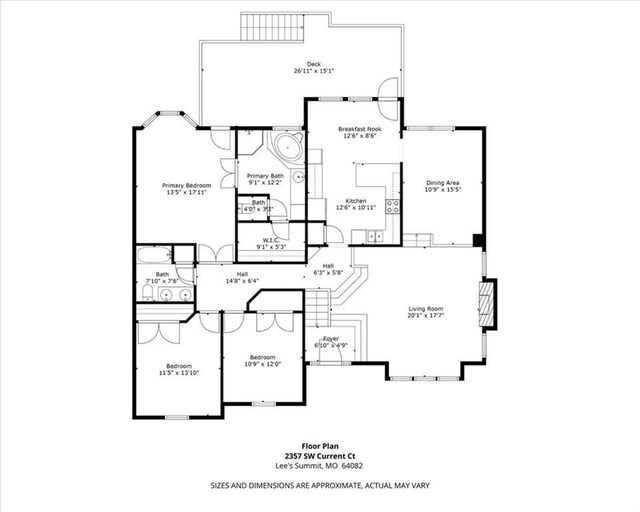 2357 SW Current Ct, Lees Summit, MO 64082 - floor plan