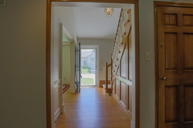 1313 NW 12th St, Blue Springs, MO 64015 - corridor featuring light wood finished floors and baseboards