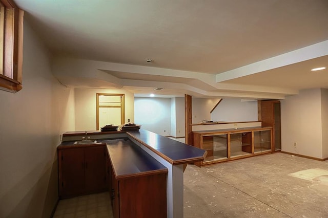 1313 NW 12th St, Blue Springs, MO 64015 - bar featuring baseboards and recessed lighting