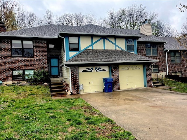 8200 Chas Cir, Pleasant Valley, MO 64068 - view of front of property with a chimney, roof with shingles, and driveway
